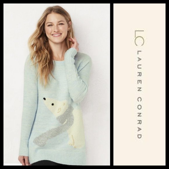 LC Lauren Conrad Sweaters - LC Lauren Conrad Mockneck Raglan Tunic Sweater NWT